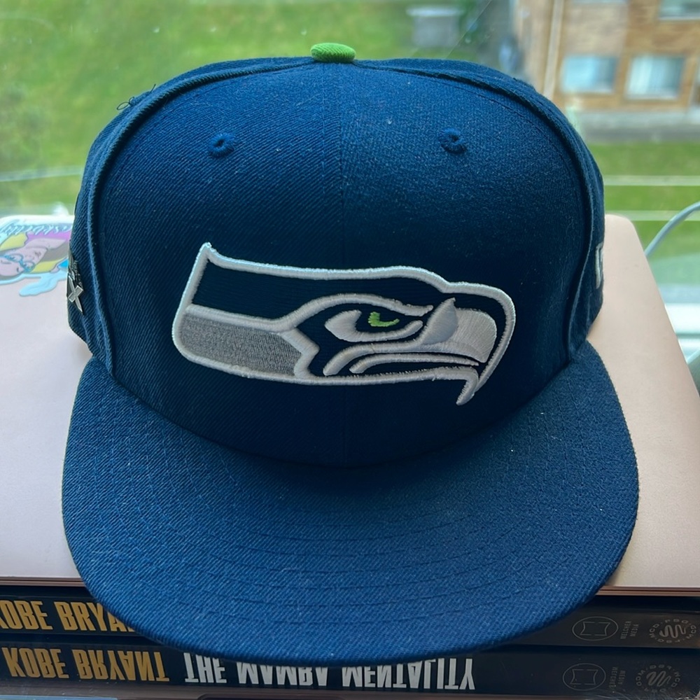 Seattle Seahawks New Era “Super Bowl 49” Official Sideline Hat Excellent 7 1/4
